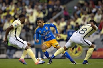 Gignac abrió el marcador ante un América que jugaba mejor. El francés salió lesionado y el empate del local vino por parte de Bruno Valdez. El campeón se decidirá en el Volcán.