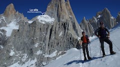 Iker y Eneko Pou, en el macizo del Fitz Roy de la Patagonia en 2006.