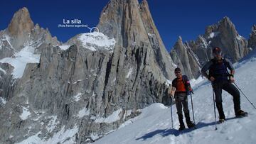 Iker y Eneko Pou, en el macizo del Fitz Roy de la Patagonia en 2006.