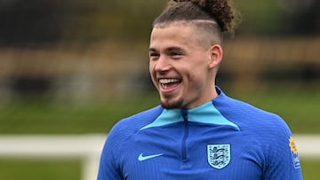 Kalvin Phillips, jugador del Manchester City, durante la concentración con Inglaterra.