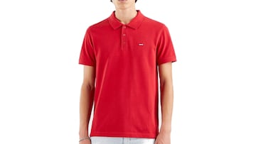 Polo de trabajo Levi’s Housemark de manga corta y de color rojo para hombre