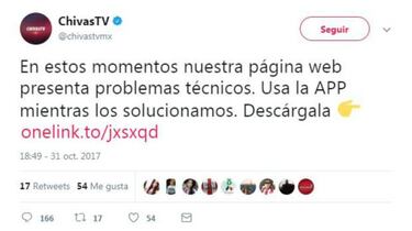 Chivas TV presentó fallas en los Cuartos de Final de Copa MX
