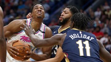 Hassan Whiteside y Anthony Davis.