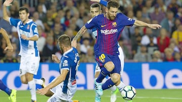 09/09/17 PARTIDO PRIMERA DIVISION
BARCELONA - ESPANYOL
LEO MESSI DURANTE LA JUGADA DEL GOL 1-0