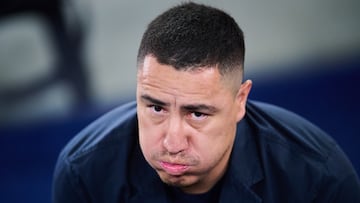 Efrain Juarez head coach of Pumas during the Play-In round match between Monterrey and Pumas UNAM as part of the Liga BBVA MX, Torneo Clausura 2025 at BBVA Bancomer Stadium on May 04, 2025 in Monterrey, Nuevo Leon, Mexico.