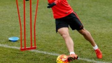 Olíver, en un entrenamiento.