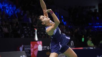Carolina Marín, durante el pasado Open de Dinamarca.