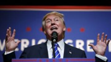 Trump aspira a la Presidencia de los Estados Unidos por el partido Republicano.