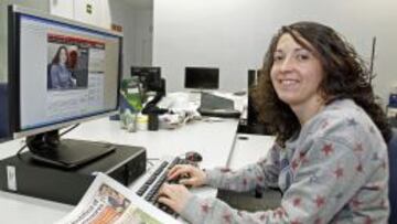 Laura del Río, durante su última visita a la Redacción de AS.