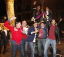 Los culés celebraron el título en la calle y habrá rúa el lunes