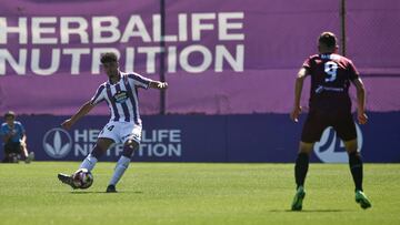 Iago Parente, en su debut con el Real Valladolid Promesas.