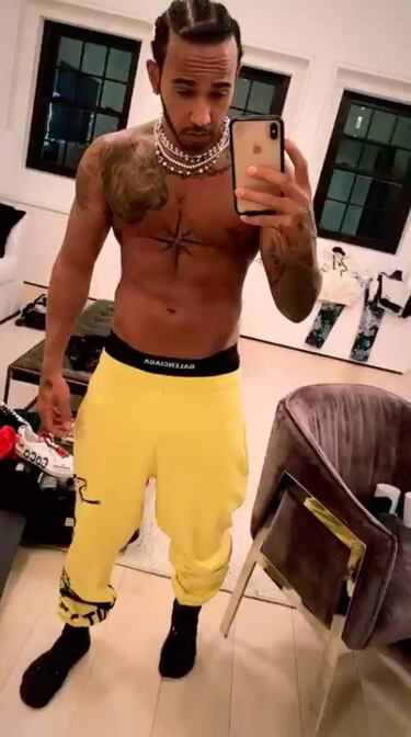 La nueva y trabajada figura de Lewis Hamilton