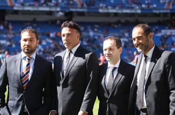 Juan Carlos Cordero y Quique Pina, en el Santiago Bernabéu.