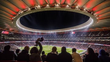 Afición del Atlético en el Metropolitano.