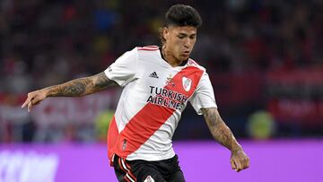 Jorge Carrascal en un partido de River Plate