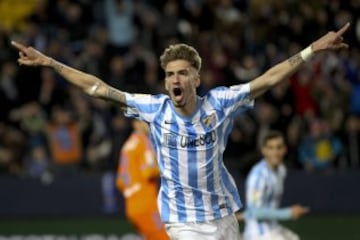 Samu Castillejo en su etapa con el Málaga,