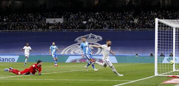 Benzema anotó el 2-0 para el Real Madrid.