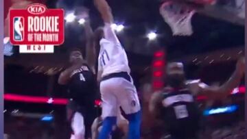 Por estos jugadones Doncic ha sido novato del mes: hay un mate que es colosal