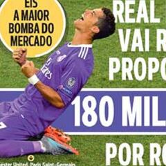 A Bola espera bombazo: 180M€ recibirá el Madrid por Cristiano