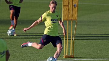 De Jong, en un entrenamiento.