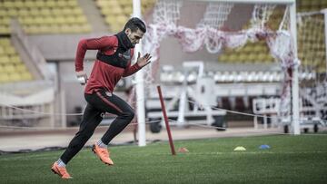 Radamel Falcao regresó a entrenamientos bajo la nieve en Mónaco