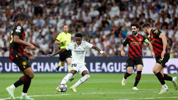 Vinícius Júnior acumula siete goles ante rivales de Premier League dentro de ronda KO de Champions League; hoy le convirtió un golazo a Manchester City.