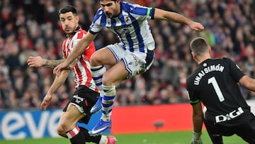01/02/26 PARTIDO PRIMERA DIVISION JORNADA 22
ATHLETIC BILBAO - REAL SOCIEDAD
YURI BERCHICHE GONCALO GUEDES UNAI SIMON