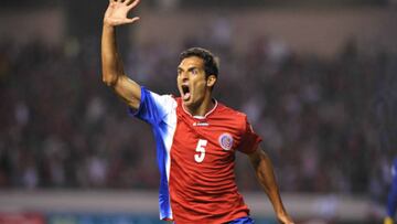 Celso Borges celebra un gol con la selecci&oacute;n de Costa Rica.