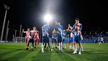 Los jugadores del Espanyol.