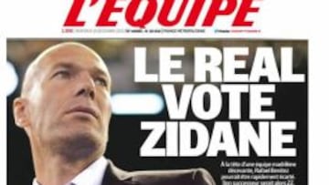 L'Equipe: Zinedine Zidane, a las puertas del gran Real Madrid