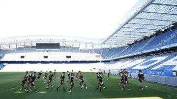 Entrenamiento del Deportivo de La Coruña en Riazor.