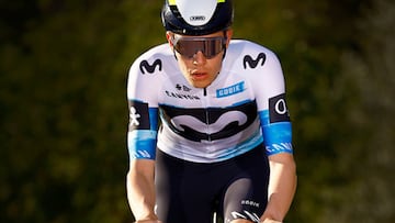 Iván Romeo, en el training camp del Movistar.