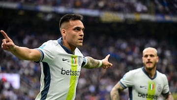 Lautaro Martinez celebra un gol.