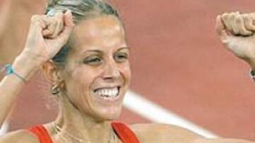 <b>ALEGRÍA JUSTIFICADA</b>. Natalia Rodríguez festeja su cuarto puesto en las semifinales, que le lleva a la final.