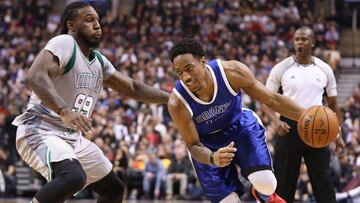 DeMar DeRozan fue el protagonista de la noche ante los Boston Celtics. 