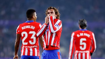 Soccer Football - LaLiga - Real Valladolid v Atletico Madrid - Estadio Jose Zorrilla, Valladolid, Spain - November 30, 2024 Atletico Madrid's Antoine Griezmann celebrates scoring their fourth goal REUTERS/Juan Medina