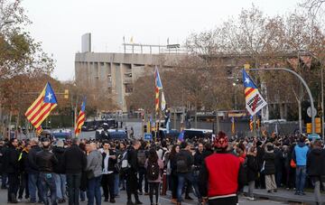 La manifestación independentista convocada antes del Clásico. 