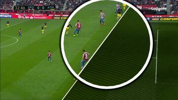 La acción del fuera de juego.