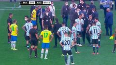 El penoso momento que paralizó el Brasil-Argentina a los 6'