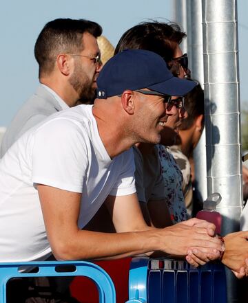 Zidane estuvo viendo a su hijo Enzo con el Rayo Majadahonda