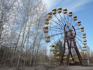 Noria de la ciudad abandonada de Pripyat.