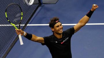 Tennis - US Open - Mens Final - New York, U.S. - September 10, 2017 - Rafael Nadal of Spain celebrates his win against Kevin Anderson of South Africa. REUTERS/Shannon Stapleton