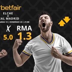 Elche CF vs. Real Madrid: horario, dónde ver, pronósticos y clasificación