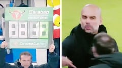 ¡Imperdible! La reacción de Guardiola cuando el árbitro añade...¡8 minutos!