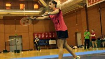 Carolina Marín, durante el torneo.