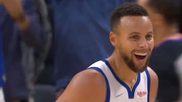 La reacción de Curry con una de sus locuras