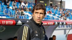 Ra&uacute;l, antes de iniciarse el Castilla-Ibiza (1-2) de la jornada pasada.