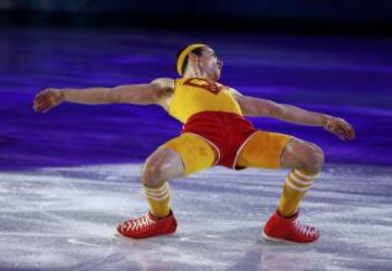 Javier Fernández durante la gala de exhibición de patinaje artístico.