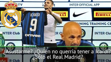 Spaletti tiene miedo de que el Real Madrid fiche a Icardi