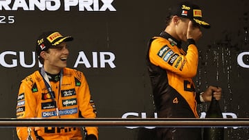 Piastri y Norris, en el podio de Bahréin.